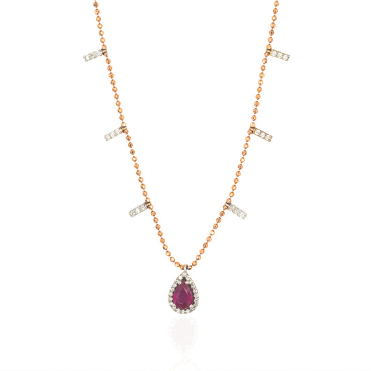 Ruby Drop Kolye